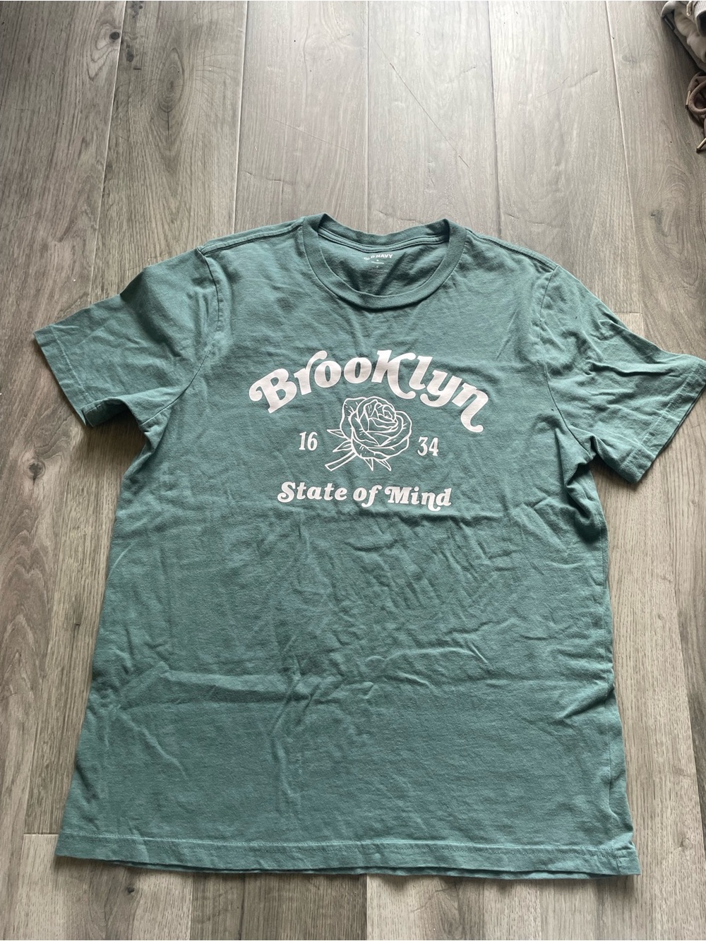 Old Navy Teal Green 'Brooklyn' Graphic Tee - Men's Short Sleeve